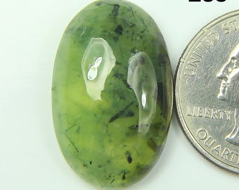 Cabujón de prehnita verde natural – Piedra preciosa suelta hecha a mano