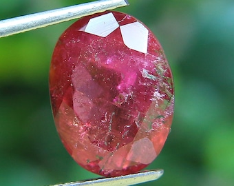 Natural Pink Tourmaline Gemstone – 6.00 Carat Oval Faceted