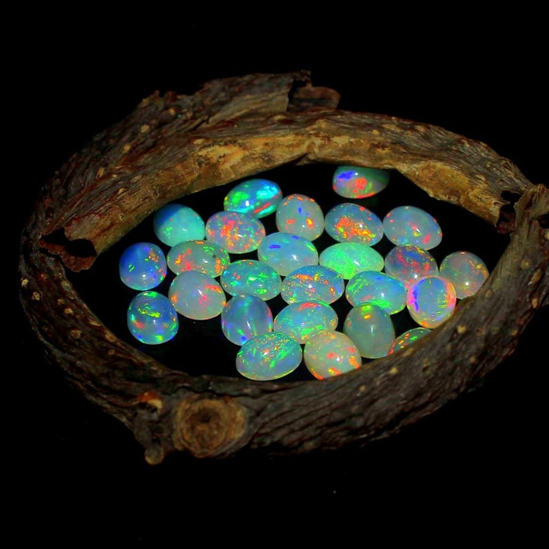 8x10 MM Natural Ethiopian Opal Cabochon - Welo Fire Opal