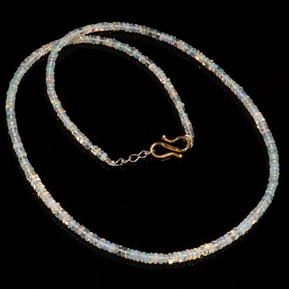 Collier Opale éthiopienne Welo Fire 48,1 Ct – Rondelles Lisses Naturelles – A-2943
