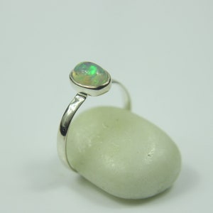 Natural Ethiopian Welo Fire Opal Ring - Ethiopian Opal Ring - Opal Gemstone Ring - 925 Sterling Silver Ring - Silver Ring - Handmade Ring