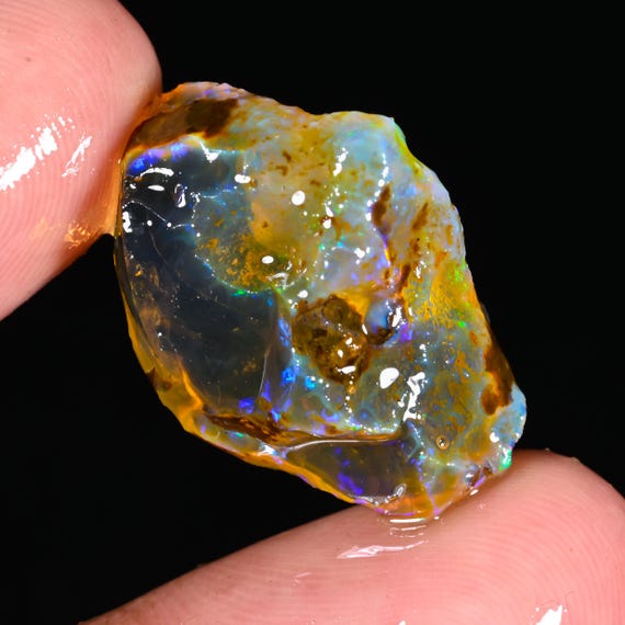 エチオピア オパール ピンファイア 星空のような 鉱物 標本 原石