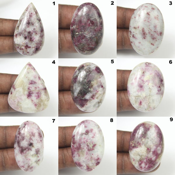 Natural Lepidolite Cabochon - Natural Lepidolite Gemstone - For Pendant - For Jewelry - Macramé Making - Making Jewelry - Smooth Cabochon