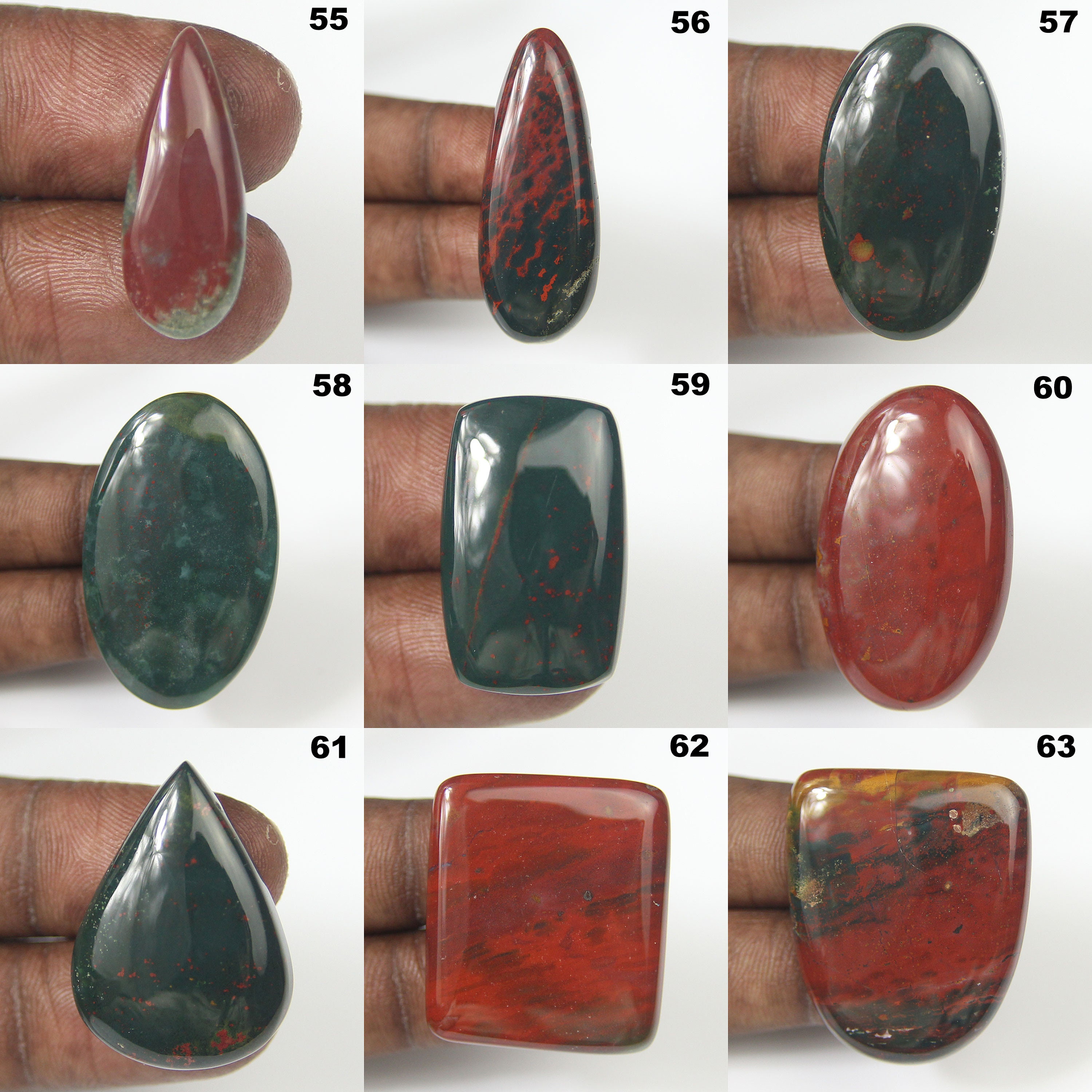 Natural Blood Agate Cabochon Blood Agate Gemstone Mix Etsy