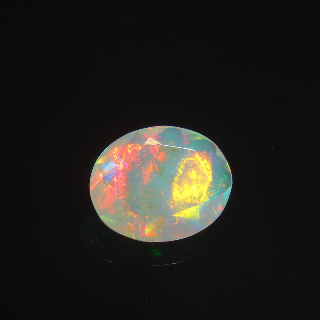 1.82 Ct 9x11.5 MM Natural Ethiopian Welo Fire Opal Gemstone - Etsy