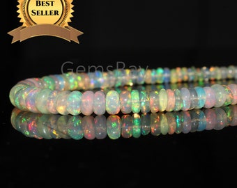 925 Sterling Silver Bracelet - Natural Ethiopian Opal Bracelet - Natural Smooth Bracelet - Opal Bracelet - Natural Opal - Handmade Bracelet