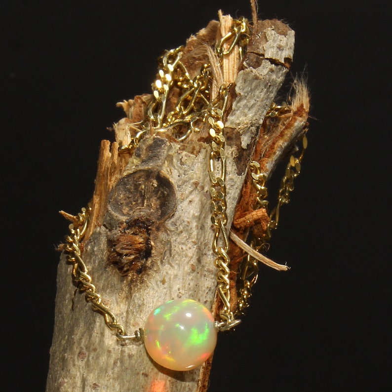 Natural Ethiopian Opal Necklace Multi Opal Balls Necklace Smooth Opal Balls Necklace Opal 925 Silver Necklace Opal Gemstone Necklace
