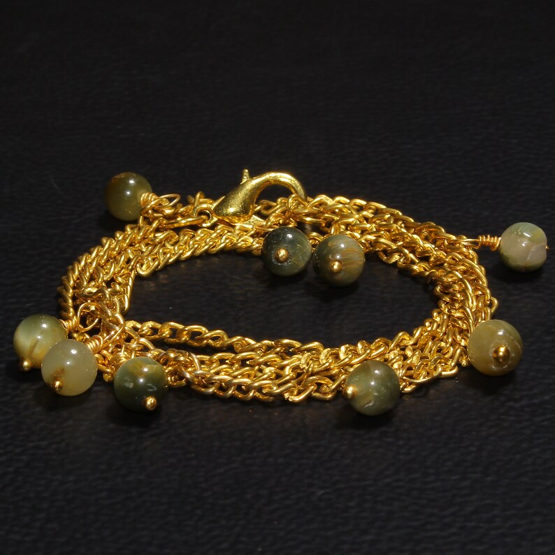 Natural Balls Necklace 925 Silver Necklace 14k Gold Filled Smooth Cat/'s Eye Smooth Balls Necklace Natural Cat/'s Eye Necklace
