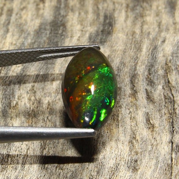 4.27 Ct 8.5x17.5 MM Natural Ethiopian Welo Fire Black Opal