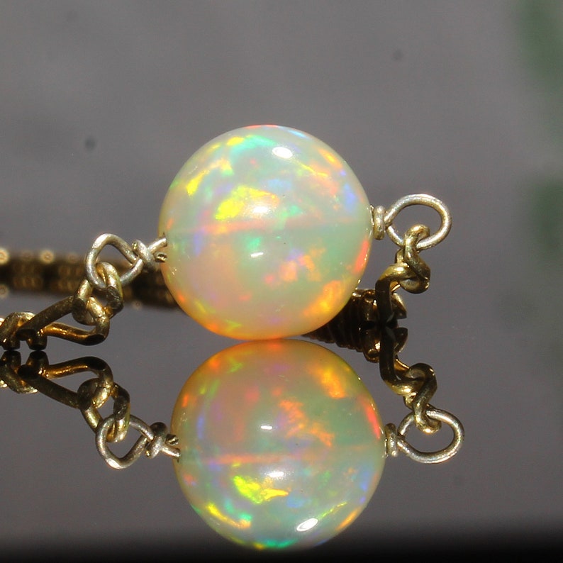 Natural Ethiopian Opal Necklace Multi Opal Balls Necklace Smooth Opal Balls Necklace Opal 925 Silver Necklace Opal Gemstone Necklace