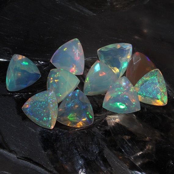 Natural Ethiopian Opal Faceted Welo Fire Opal Gemstone Opal
