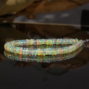 5 MM Opal Drill Opal Beads - Natural Ethiopian Smooth Opal Beads - Loose Opal Beads - Drilled Rondelle Opal Beads - Loose Smooth Opal