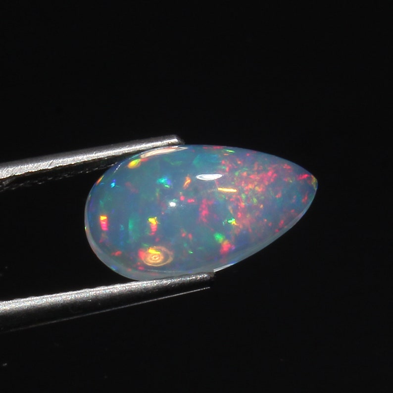 Pear Shape Cabochon Welo Fire Opal Gemstone 7.5x13 MM Natural Ethiopian Opal Cabochon Loose Gemstone Cabochon Opal Cabochon