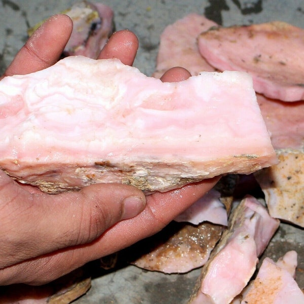 Natürlicher rosa Opal rau – rosa Opal-Edelstein – rosa Edelstein – natürlicher Opal – natürlicher rosa Opal rau – Peru-Opal – peruanischer rosa Opal