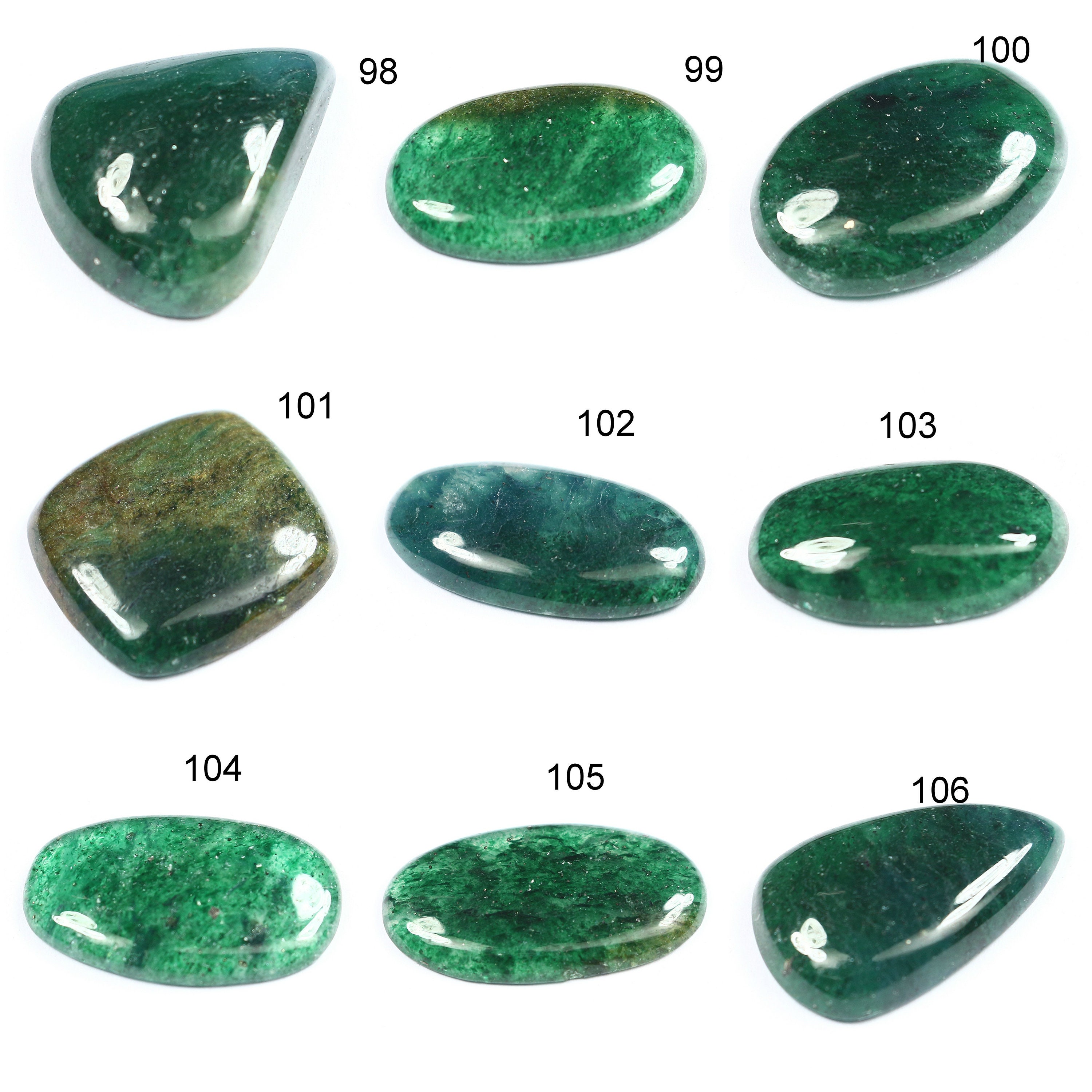 Natural Green Jasper Cabochon Smooth Green Jasper Loose | Etsy