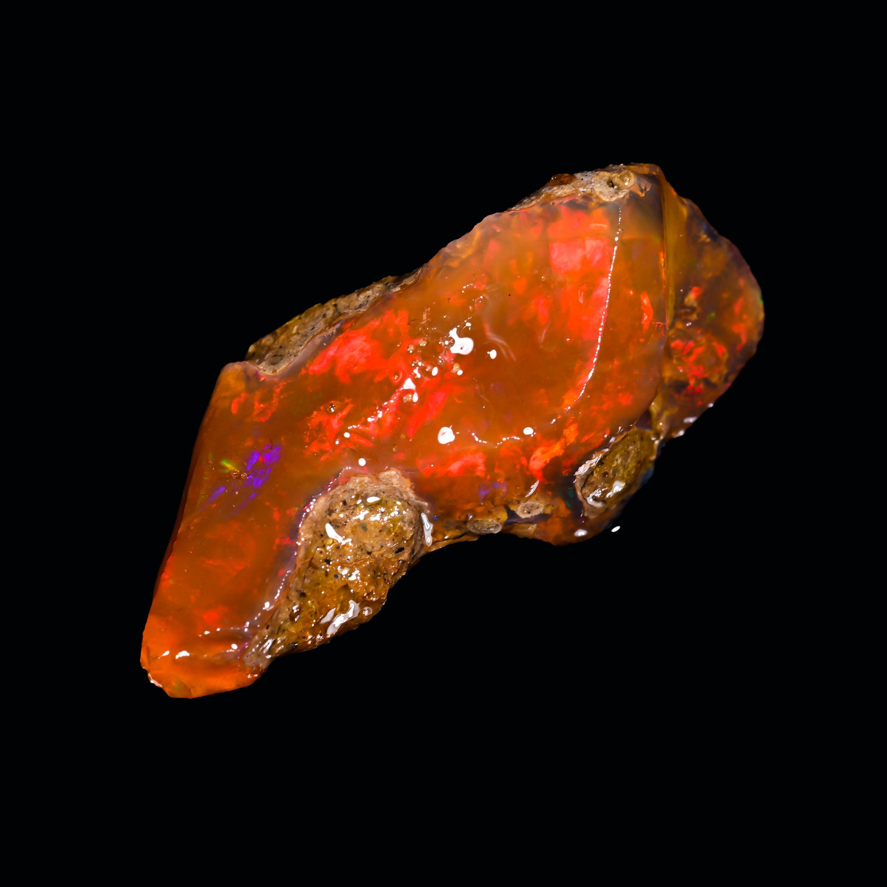 エチオピアンファイヤーオパール 原石 天然エチオピア産ファイヤーオパール原石、オパール原石、ルース