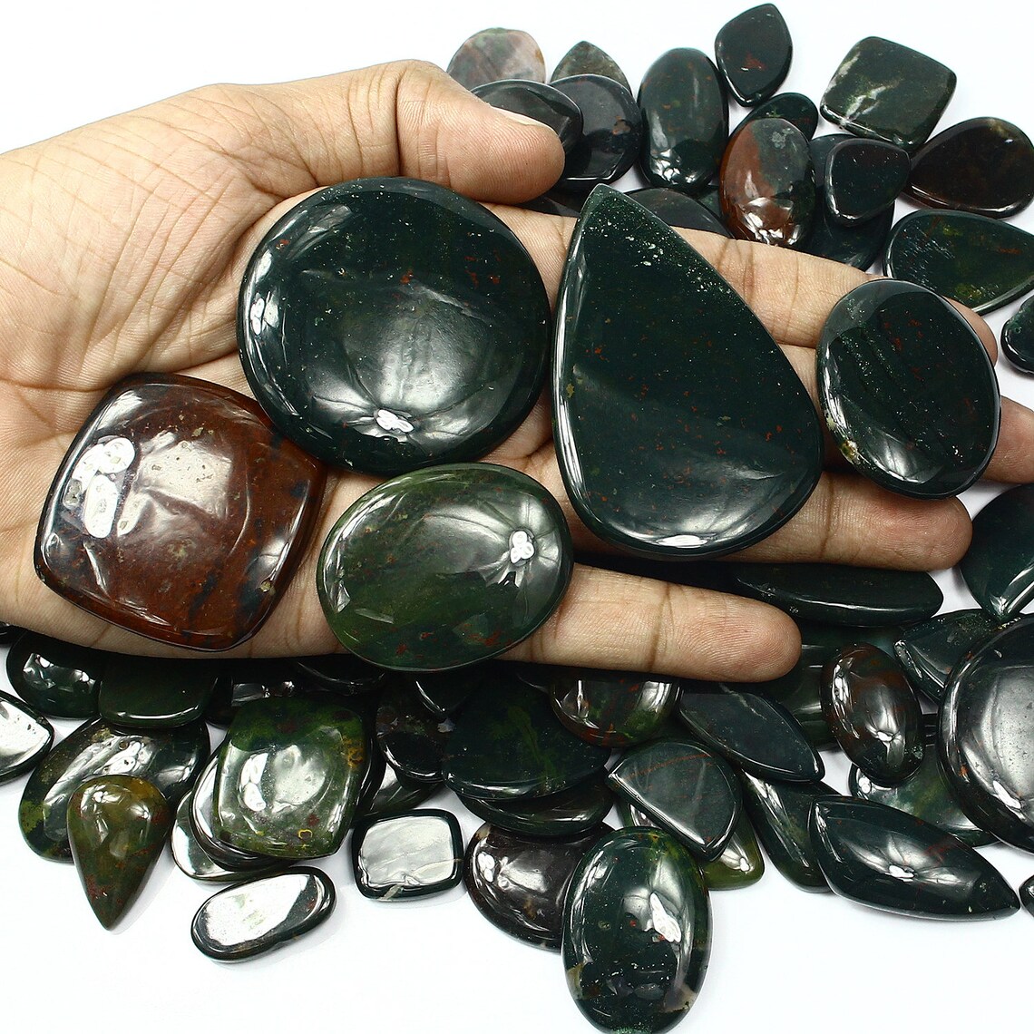 Blood Agate Wholesale Lot Natural Blood Agate Gemstone Mix Etsy