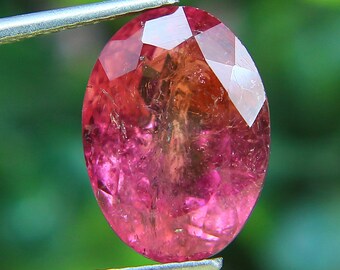 Natural Pink Tourmaline Gemstone – 6.61 Carat Oval Faceted Jewelry Stone