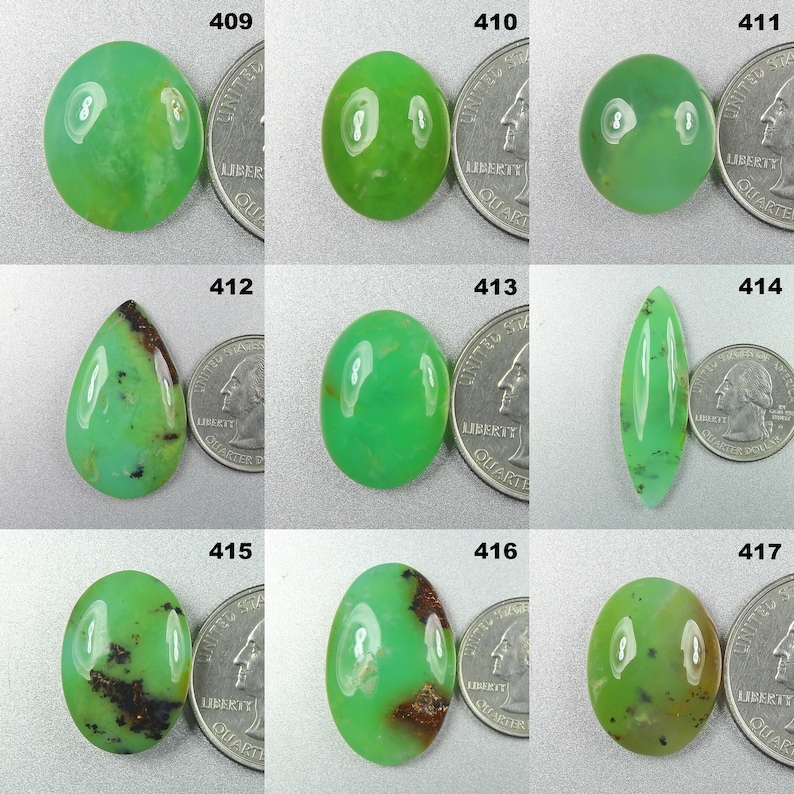 Chrysoprase Jewelry Smooth Cabochons Mix Shape Gemstone Natural Chrysoprase Cabochon Chrysoprase Gemstone For Macrame Making