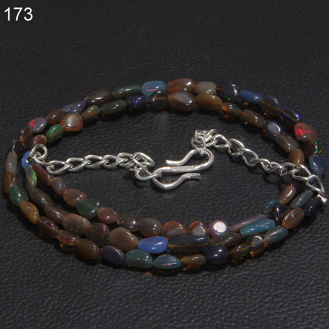 ブラックファイアオパール ブレスレット ブラックオパールブレスレット 9mm [T249-4228]