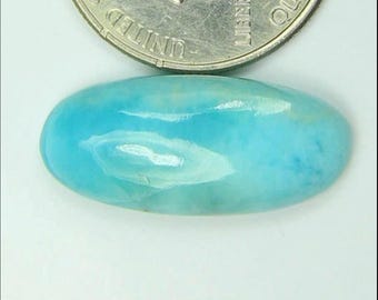 Natural Larimar Cabochon Oval Shape Cabochon - Loose Gemstone Cabochon - Handmade Larimar Cabochon - Stone For Jewelry - Larimar 26x11 MM