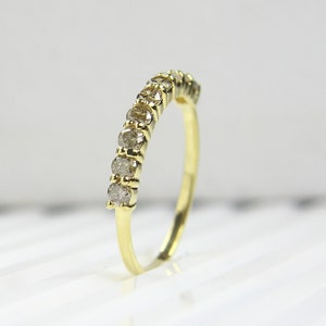 Diamond Wedding Ring - Solid Yellow Gold Ring - Diamond Ring - Yellow Gold Ring - Diamond Ring - Gold Weeding Ring - Anniversary Ring