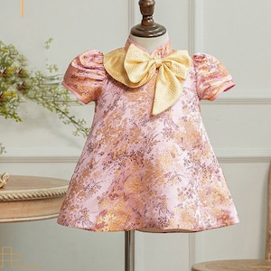 Newborn Baby Girl&#39;s Premium Cutting Chinese Draw Logs Gown Suit, 1st Birthday Gown Dress, Grabbing Test, Gift Box Wrap for New Born