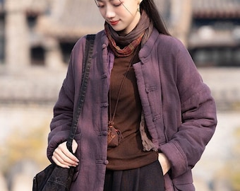 CNY China Loose Cotton Jacket Warm Pad Coat, Winter/spring