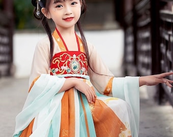 送料無料の商品 3-16 Long Dress Chang's Dress, Hanfu Chinese Gilrs Years' Girls