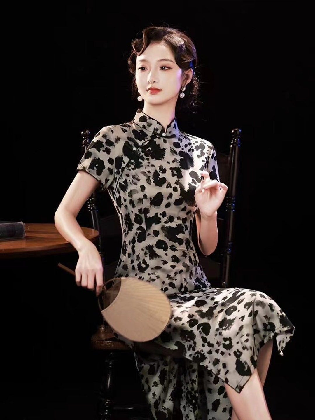 New Summer Classic Leopard Pattern Chinese Cheongsam Dress