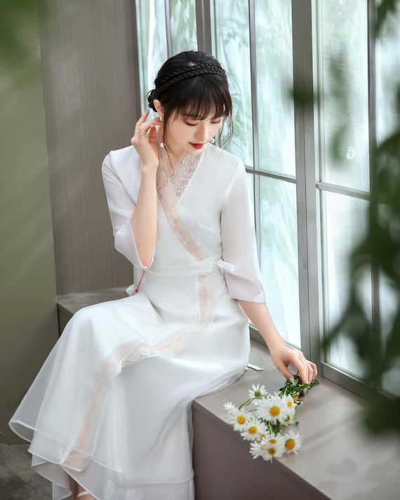 Cheongsam Dress Elegant Chinese Fashion Womens Clothing Hanfu Dresses  Summer Chinese Style