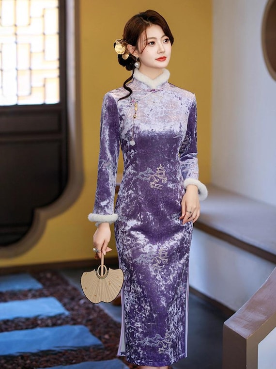 double slit long sleeve dress Final Sale Plus Size Ruched Maxi Dress with Double Slits in Black