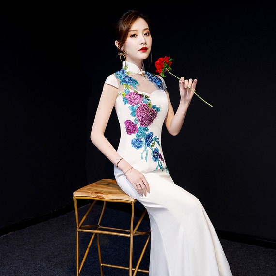 knee length dresses for ladies Chinese Folk Dance Costumes Classical Dance Costume Female Chinese Style  Modern Watersleeve Dance Costume Umbrella Dance Ancient Chinese Dress Skirt  Adult  Moderndancedress.com