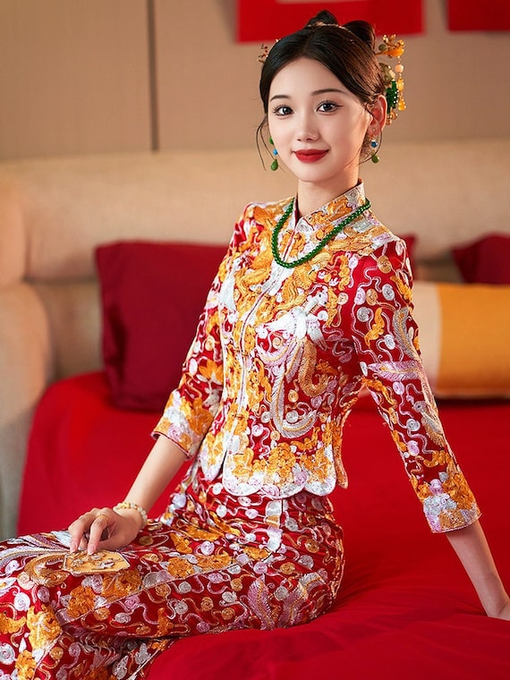 New Premium Traditional Chinese Bridal Full Length Two