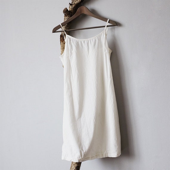 Cotton Slip Dress, Thin Ramie Cheongsam Undershirt