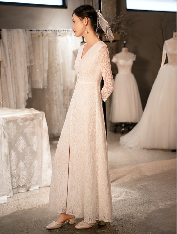 Simple light shop wedding dresses