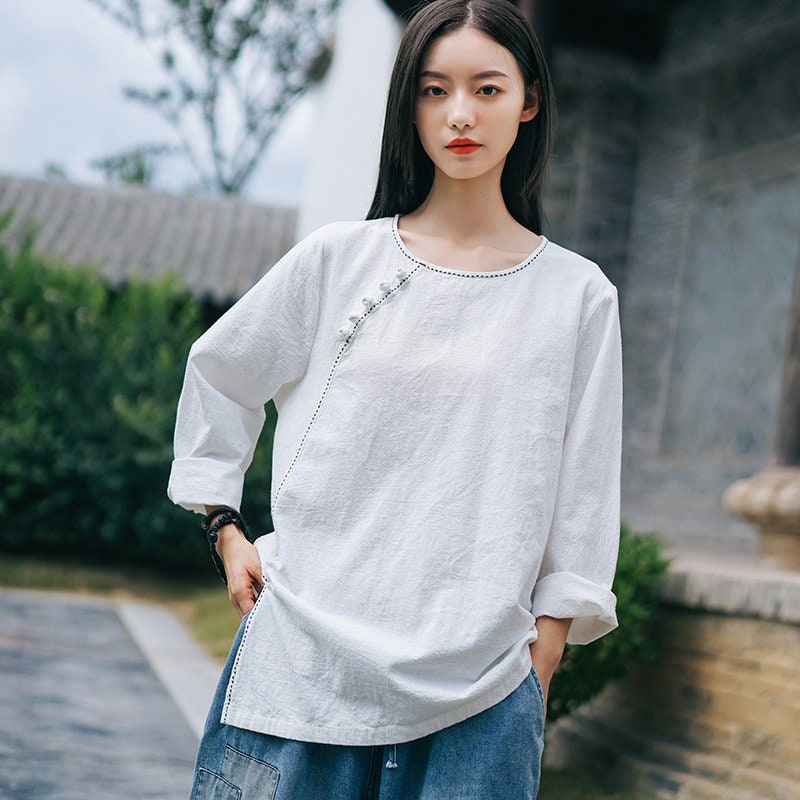 China Tang Suit Girl's Top Shirt, Modern Chinese Hanfu Style