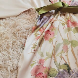 Unique Bridal,Bridesmaid PJ Lingerie Wedding Morning Gown Dress, Wedding Night Set, Hanfu Style, Printed Penoy Bath Suit, Lady Pajamas image 7