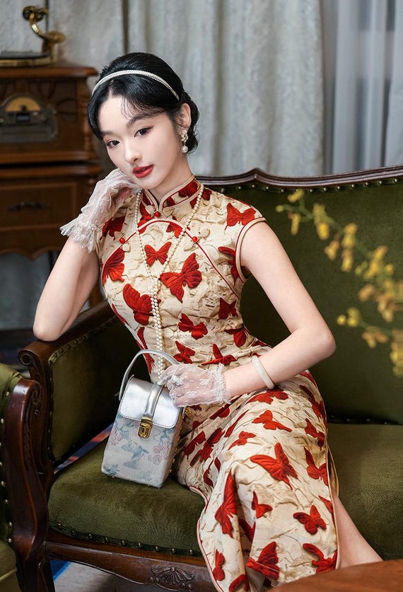 Doveyaf Diamond Pattern HK Cultural Young Lady Qipao,Summer Dress, Shanghai Movie Revivo Size M-3XL,Green