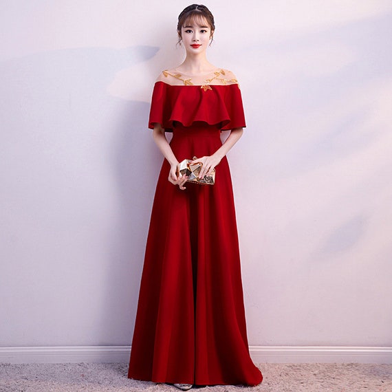 navy blue velvet long sleeve dress Navy Velvet Wrap V Neckline Dress Flutter Sleeves