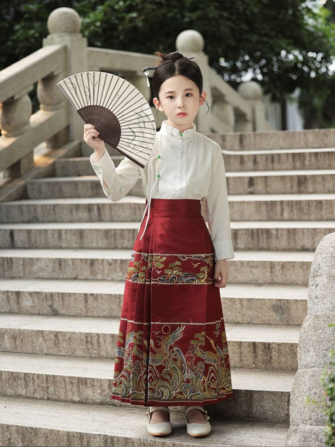 2024 Big Gilrs Christmas Happy Series Tang Suit, Top+Gonna con