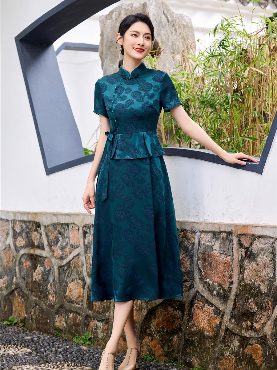 Doveyaf Mother Gown Dress, China Cheongsam, Aodai A-line Skirt, False Two Pieces, Green& Purple Red Over Size to 5XL - Etsy Doveyaf Mother Gown Dress, China Cheongsam, Aodai A-line Skirt, False Two Pieces, Green& Purple Red Over Size to 5XL - Etsy