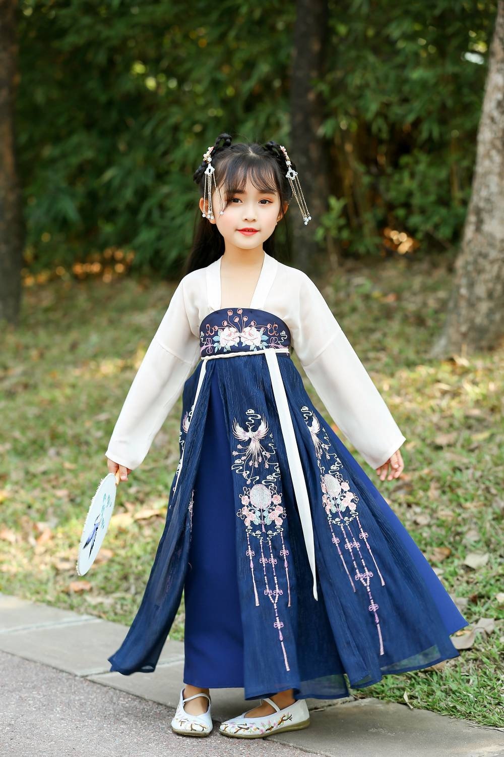 Kid s Chinese Hanfu Dress tang Dress Long Suit Girls Costume Lovely Kids 2021 Fashion Chinese Vintage Fairy Dress Classic Han Skirt Blue Etsy Canada