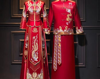 未開封SHISHIKUI boda / RED×WH Sサイズ即日発送可 Red Luxury Xiuhe Clothing Bride Winter Thin Wedding Toast