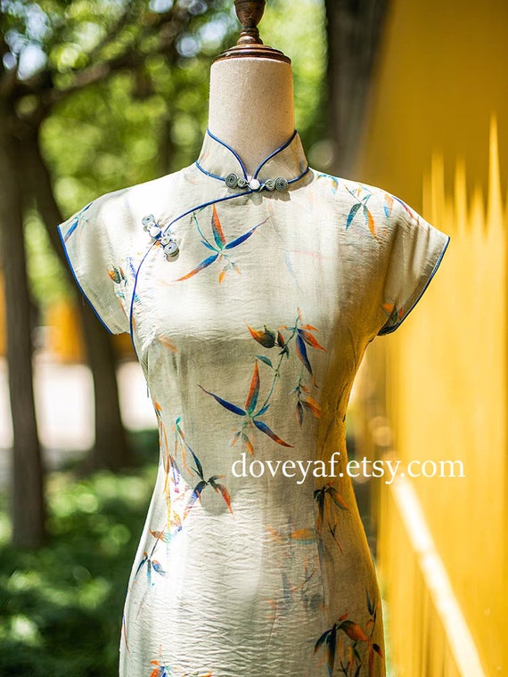 New Design CNY Spring Qipao Dress, China Cheongsam Ramie Material, Vintage  Elegant Tea Ceremony, Size M-4XL - Etsy
