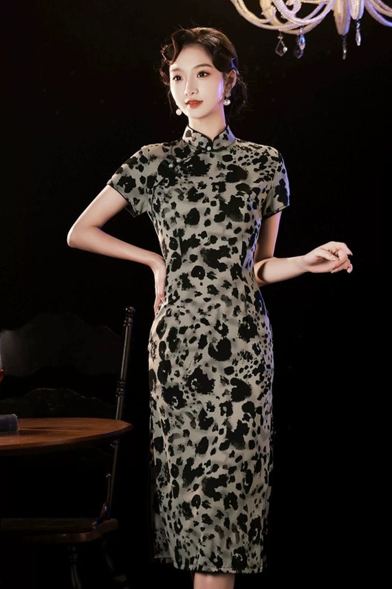 New Summer Classic Leopard Pattern Chinese Cheong… - image 3