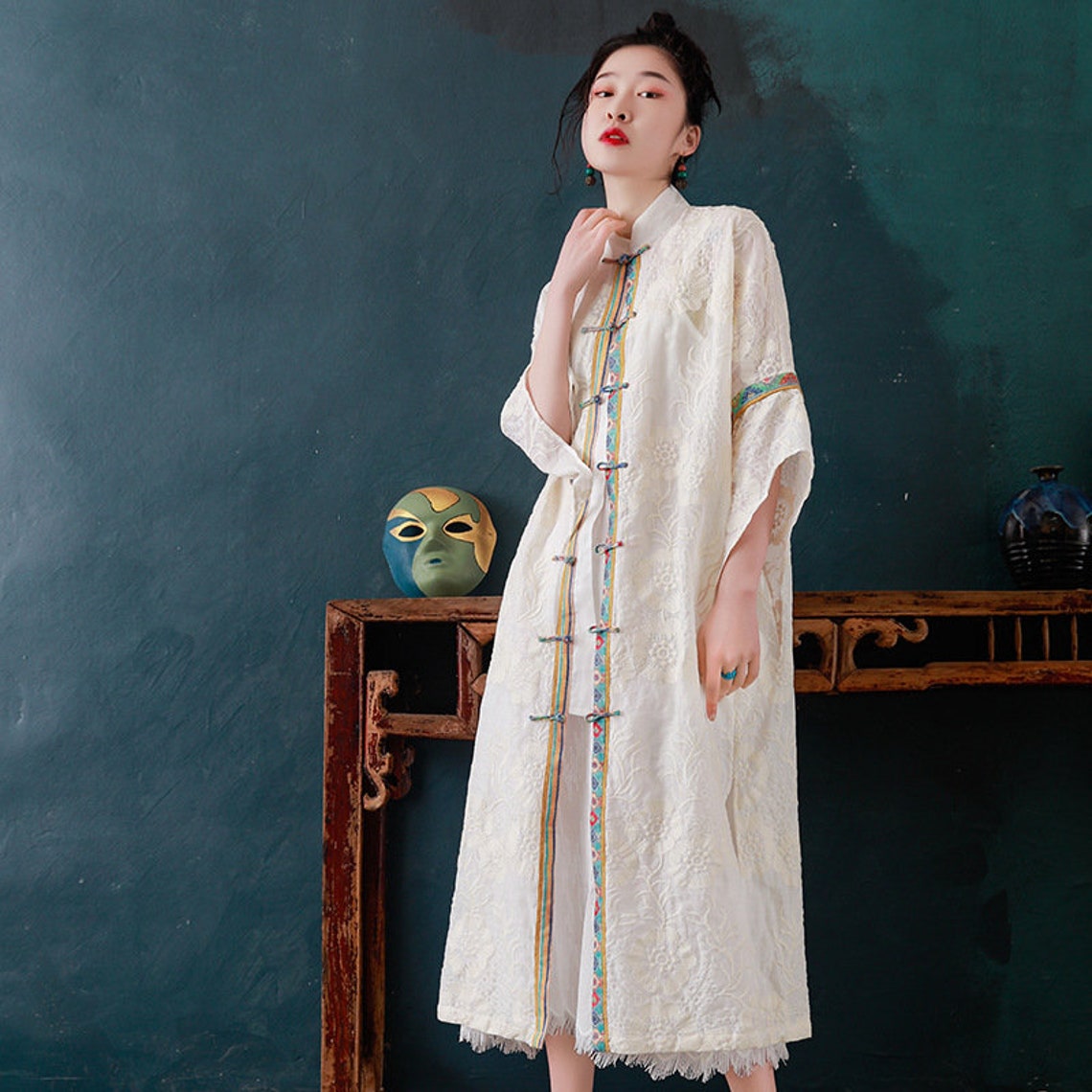 New Chinese Loose Cheongsam Modern Daily Linen Qipao Jacket - Etsy