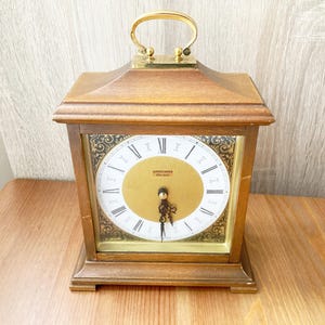 Junghans - Mantel Clock - Table Clock - Made In Germany - Wood Brass - Vintage Clock-