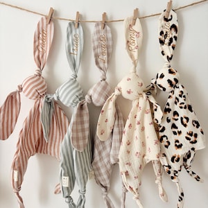 Cotton gauze bunny comforter, newborn baby comforter