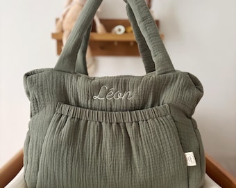 Cotton gauze diaper bag